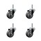 Service Caster 3 Inch Thermoplastic  Rubber Wheel Swivel 58 Inch Threaded Stem Caster Set Service Caster SCC-TS20S314-TPRB-58212-4 - alternate 1